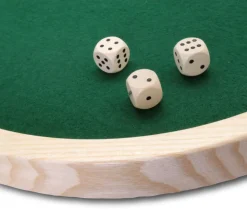 Piste dés bois ronde 36 cm - fabrication France