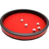 Piste dés rouge et noire de 40 cm avec 5 dés