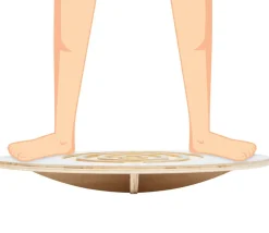 Planche d'équilibre labyrinthe en bois