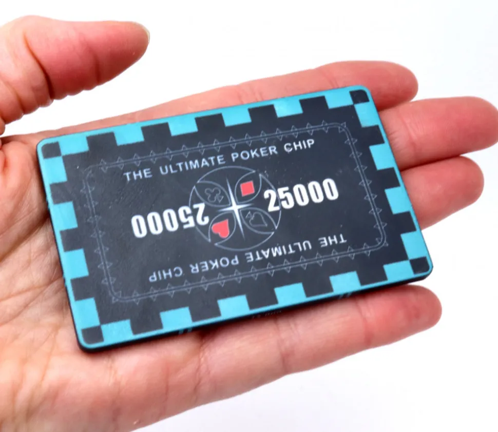 Plaque céramique noire poker valeur 25000 - 40 gr