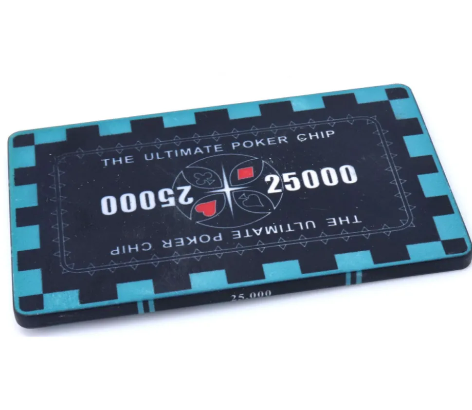 Plaque céramique noire poker valeur 25000 - 40 gr