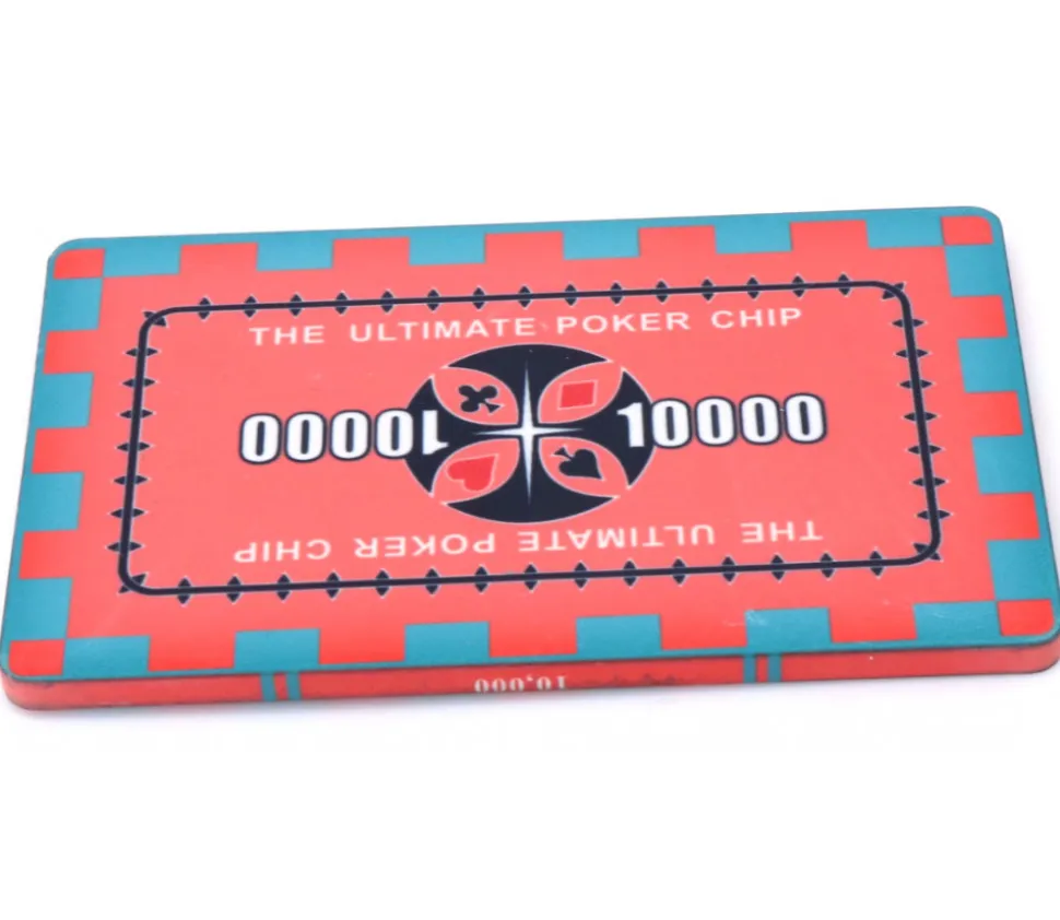 Plaque céramique rose poker valeur 10 000 - 40 gr