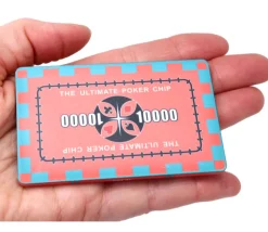 Plaque céramique rose poker valeur 10 000 - 40 gr