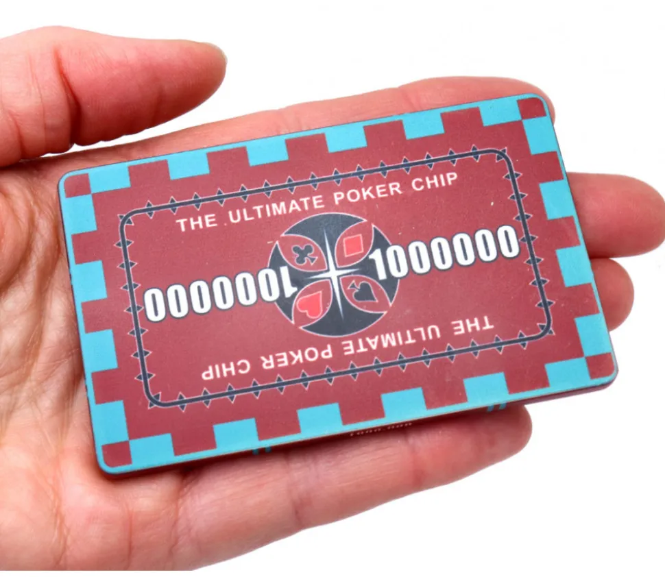 Plaque céramique rouge poker valeur 1000000 - 40 gr