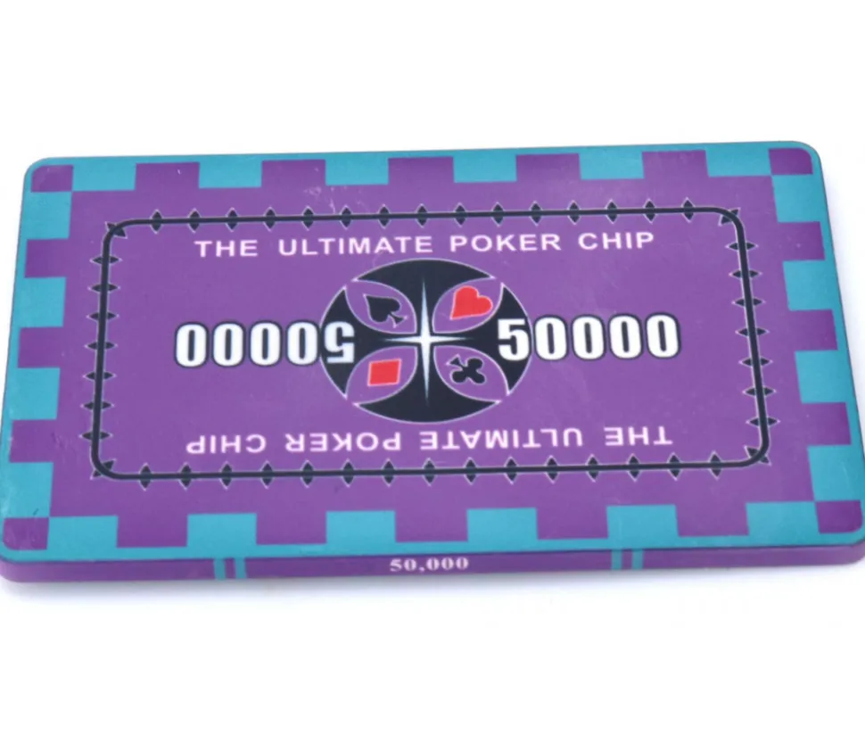 Plaque céramique violet valeur 50000 pour poker 40 gr