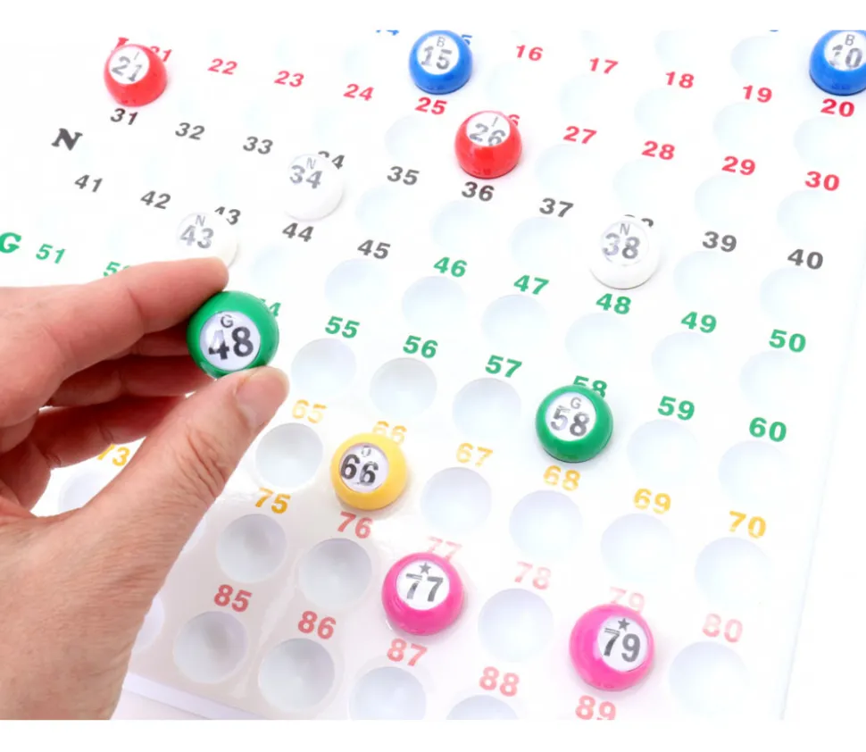 Plateau 1 à 90 contrôle tirage loto Grand modèle pour boules 22 mm (sans boules)