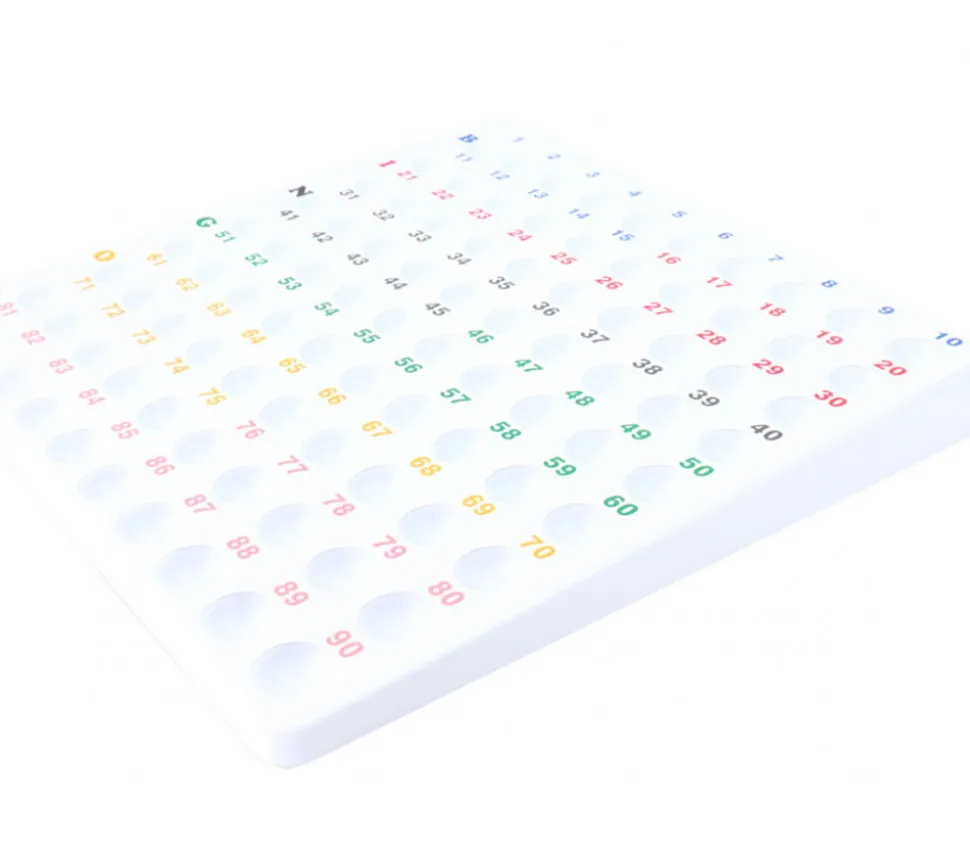 Plateau 1 à 90 contrôle tirage loto Grand modèle pour boules 22 mm (sans boules)