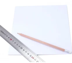 Plateau blanc rigide carré 20 x 20 cm neutre