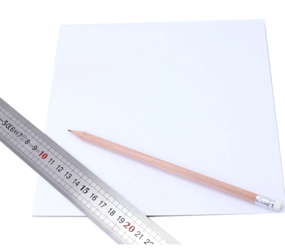 Plateau blanc rigide carré 20 x 20 cm neutre