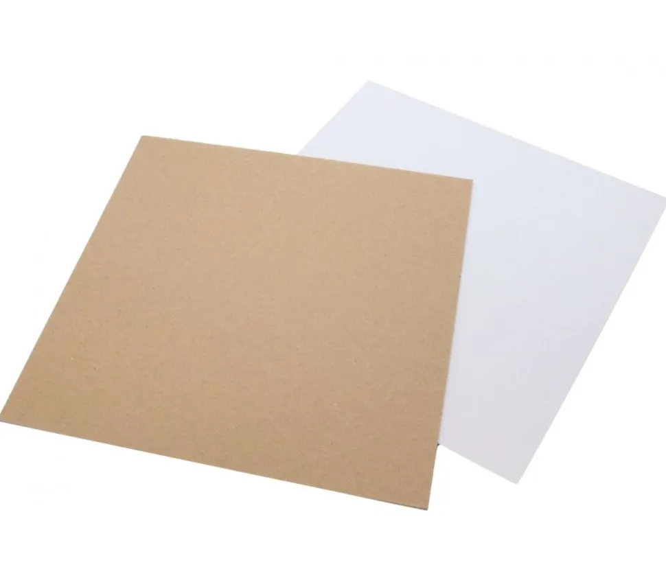 Plateau blanc rigide carré 20 x 20 cm neutre