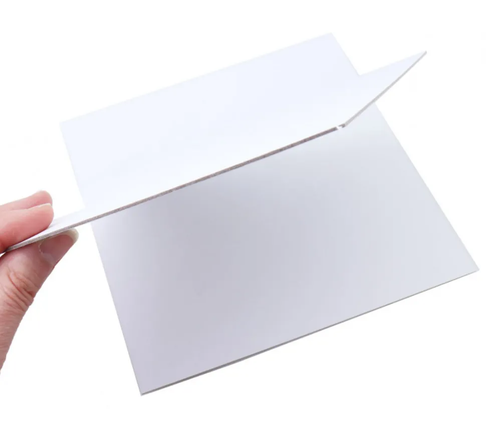 Plateau blanc rigide carré 20 x 20 cm neutre