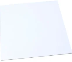 Plateau blanc rigide carré 20 x 20 cm neutre