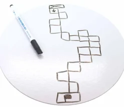 Plateau de jeux ROND blanc brilllant 24 cm de diamètre