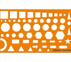Pochoir traces formes géométriques normographe technique