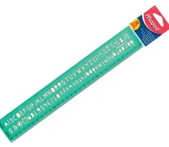 Pochoir traces lettres et chiffres - règle 30 cm