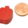 Pomme en bois rouge de 16x18x8 mm