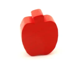 Pomme en bois rouge de 16x18x8 mm