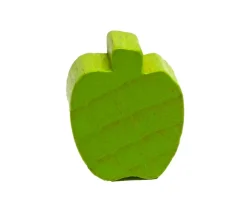 Pomme en bois verte de 16x18x8 mm
