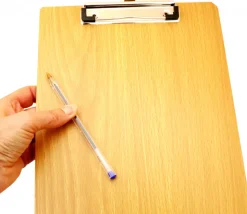 Porte bloc A4 - écritoire à pince bois (support pour noter)