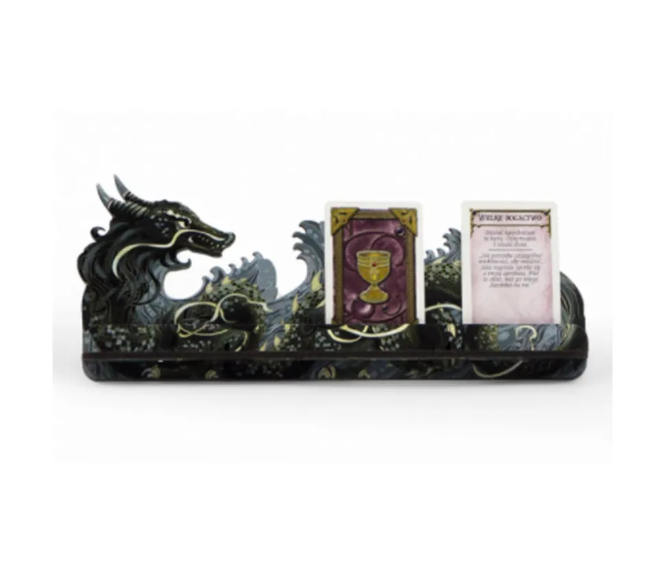 Porte cartes dragon noir 21 cm