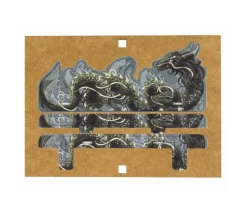Porte cartes dragon noir 21 cm
