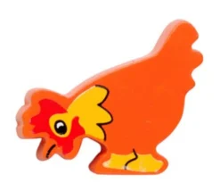 Poule en bois 38 x 41 x 15 mm