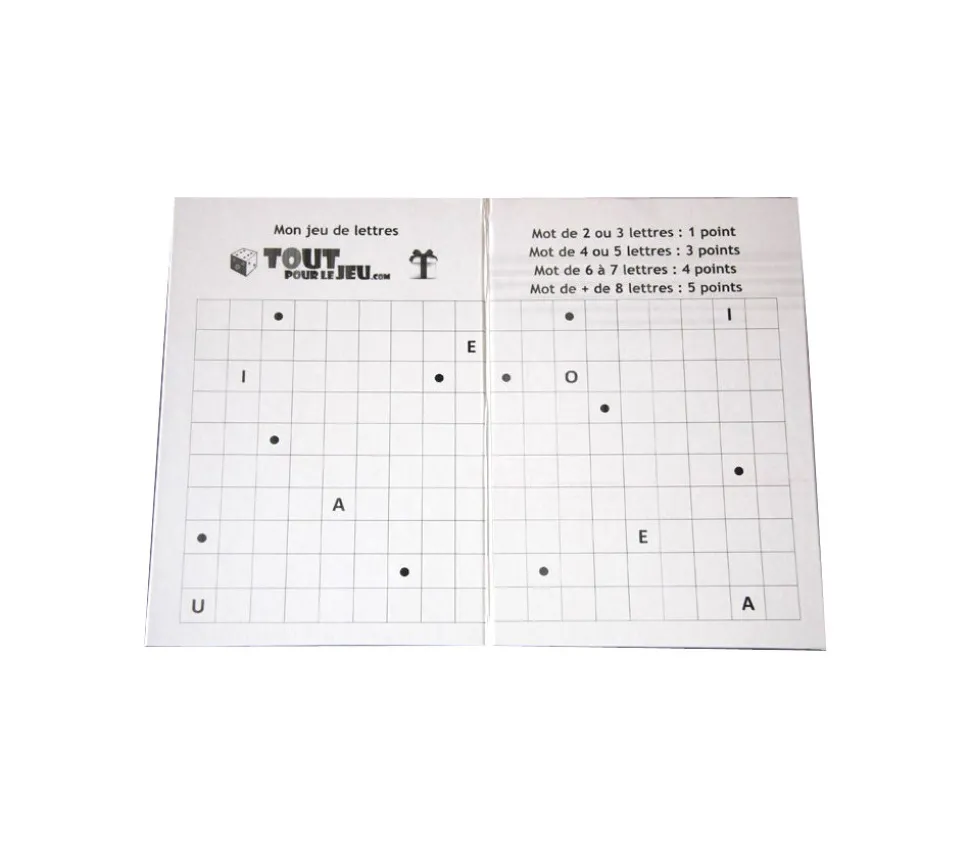 PR2N Plateau de jeu rectangle 380 x 277 mm moyen format pliable en 4