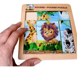 Puzzle - casse tête en bois 2 en 1 LION
