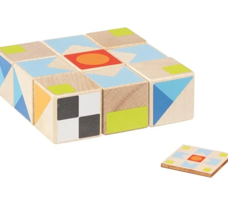 Puzzle 9 cubes en bois Kubus