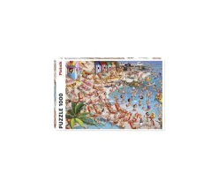 Puzzle 1000 pièces La Plage, Ruyer. Série comique Piatnik