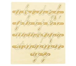Puzzle Alphabet - lettres cursives en bois