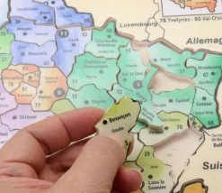 Puzzle bois Carte de France dans cadre 29,9 cm