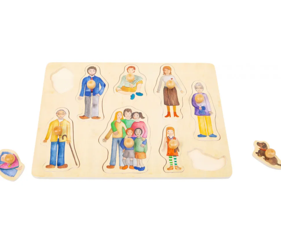 Puzzle bois Famille 9 pièces à encastrer