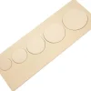 Puzzle bois naturel 5 ronds - plateau 33 x 21 cm