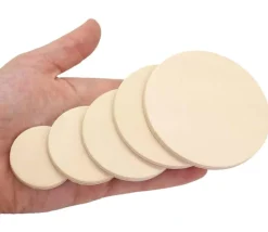 Puzzle bois naturel 5 ronds - plateau 33 x 21 cm