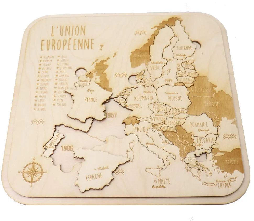 Puzzle bois Pays de l'Union Européenne