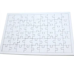 Puzzle carton blanc 54 pièces à personnaliser 24 x 16 cm