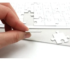 Puzzle carton blanc 54 pièces à personnaliser 24 x 16 cm