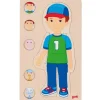 Puzzle corps Humain garçon - 5 puzzles bois à étage anatomie