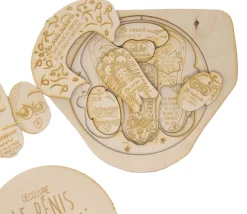 Puzzle 3D éducatif en bois : le pénis