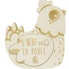 Puzzle 3D éducatif en bois - cycle de la poule