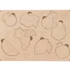 Puzzle des fruits 8 pièces en bois naturel