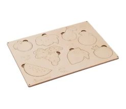 Puzzle des fruits 8 pièces en bois naturel