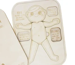 Puzzle éducatif en bois Le corps humain : muscle, squelette et organes