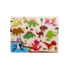 Puzzle en bois 10 à 11 pièces à encastrer Les dinosaures