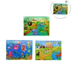 Puzzle en bois 60 pièces - thème savane