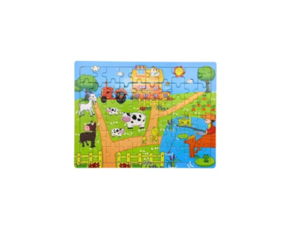 Puzzle en bois 60 pièces - thème ferme