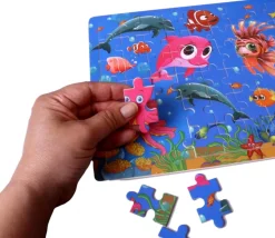 Puzzle en bois 60 pièces - thème marin