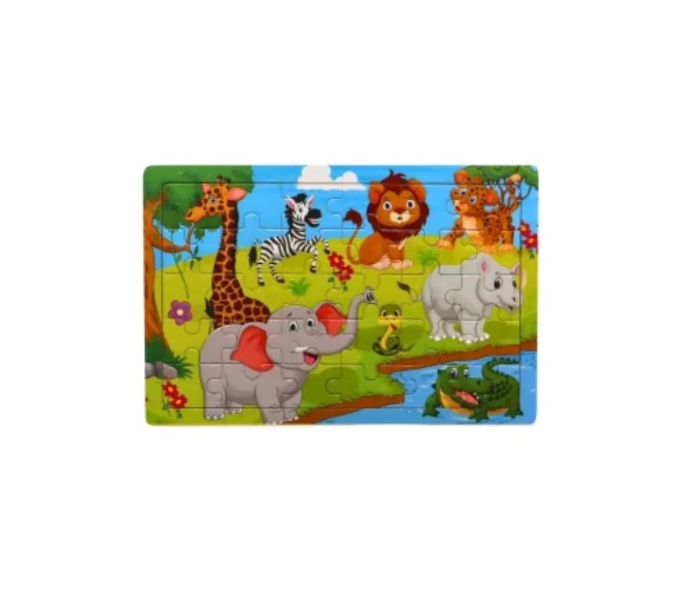 Puzzle en bois 30 pièces animaux sauvages