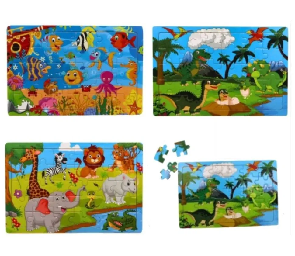 Puzzle en bois 30 pièces dinosaures